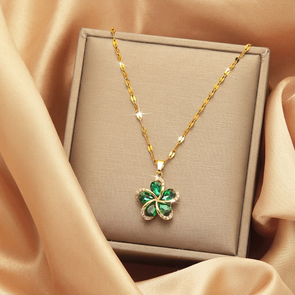 Collier Flocon Vert