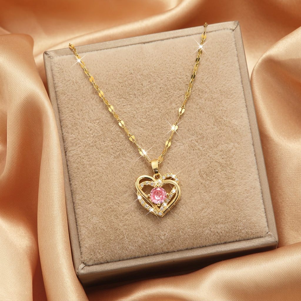 Collier Cœur Entrelacé