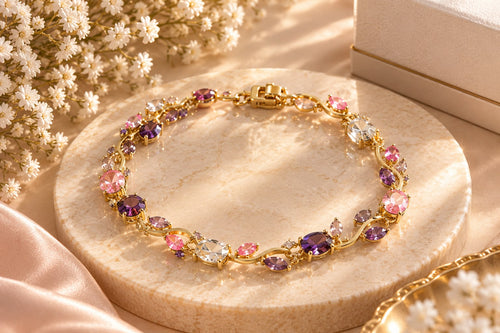 Bracelet Liane Pastel doré en acier inoxydable