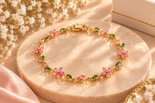 Bracelet Liane Rose doré en acier inoxydable